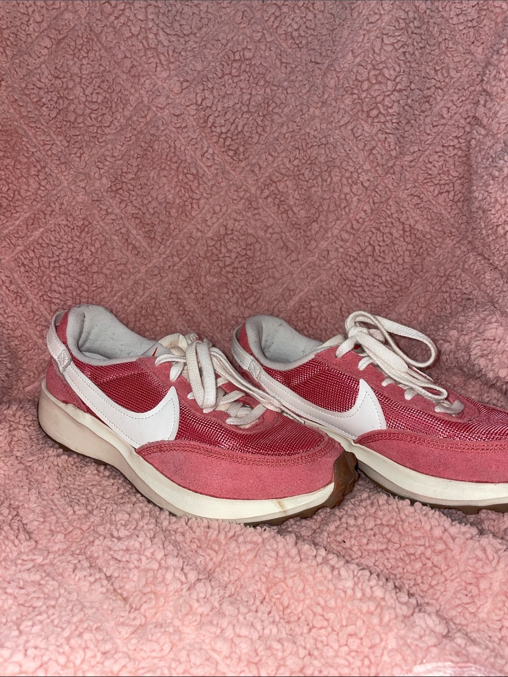 Nike Women's red and White Retro Runner Sneakers